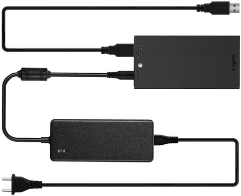 Kinect adapter voor Xbox One S en One X, zwart, adapterkastje met voeding, usb-kabel en netsnoer, tweedehands
