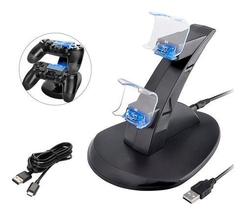 Algemeen-Oplaadstation voor 2x Playstation 4 Controllers (Nieuw)
