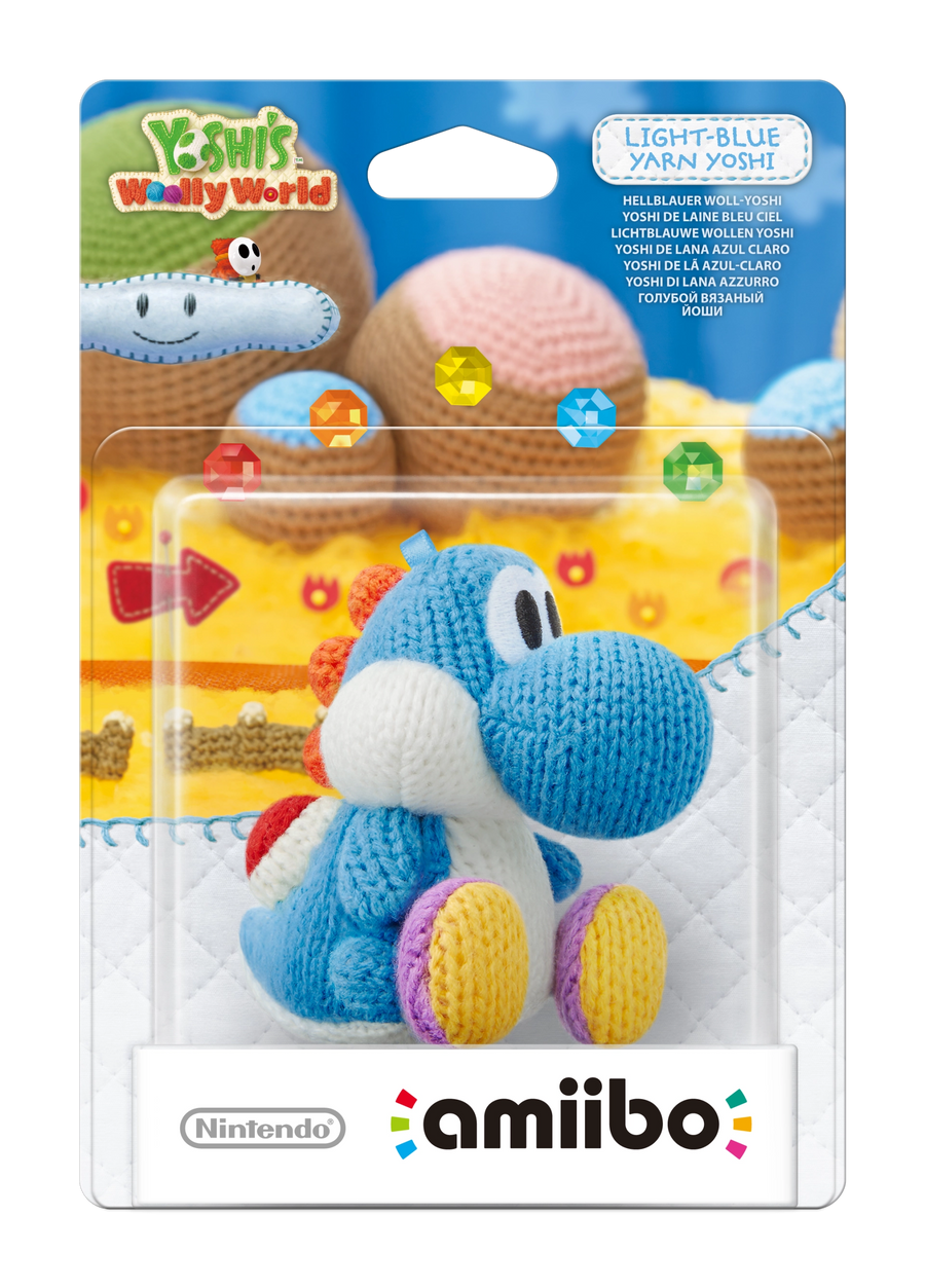 Amiibo-Light-Blue Yarn Yoshi - Yoshi's Woolly World series (Nieuw)
