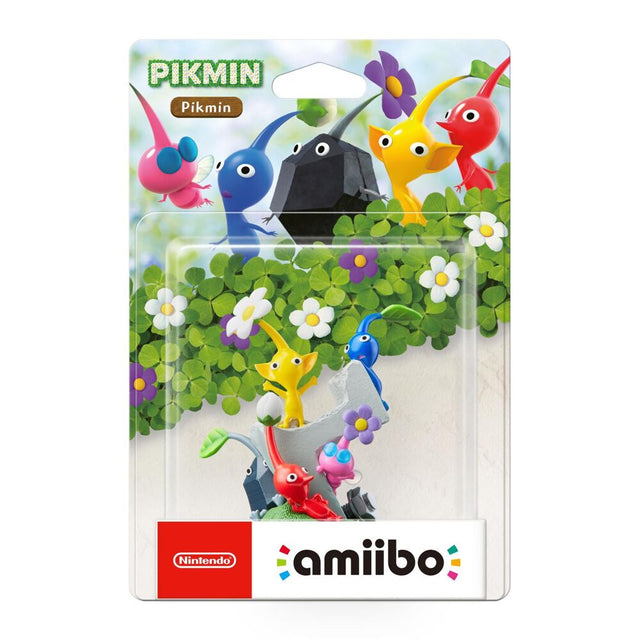 Nintendo amiibo Pikmin Pikmin series, groepje Pikmin op een steen in blisterverpakking, voorkant
