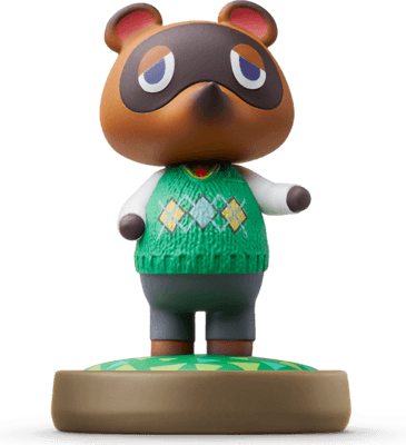 Nintendo amiibo Tom Nook Animal Crossing series, wasbeer in groene trui op grasvoet, tweedehands