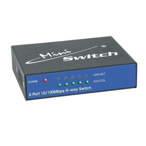 APM-Mini Switch 5 Poorten Internet / Ethernet 10/100 Mb/s (Nieuw)