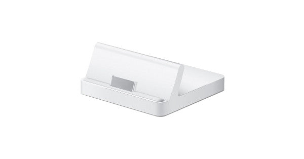 Apple iPad dock, wit, met dockconnector, zijaanzicht