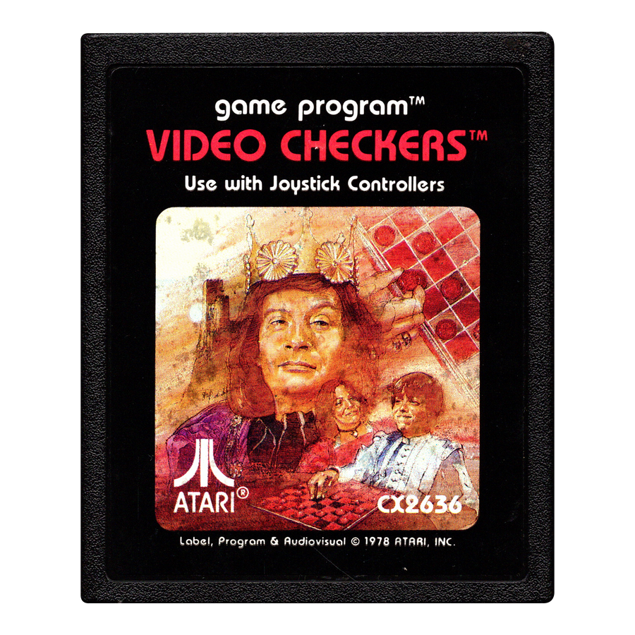Atari 2600-Game Program Video Checkers (CX2636) (Losse Cassette) Tweedehands
