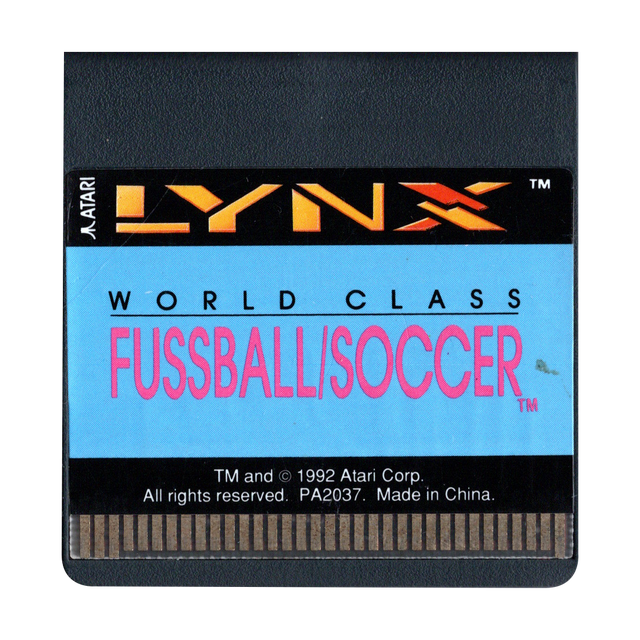 Atari Lynx World Class Fussball/Soccer, losse cassette, tweedehands