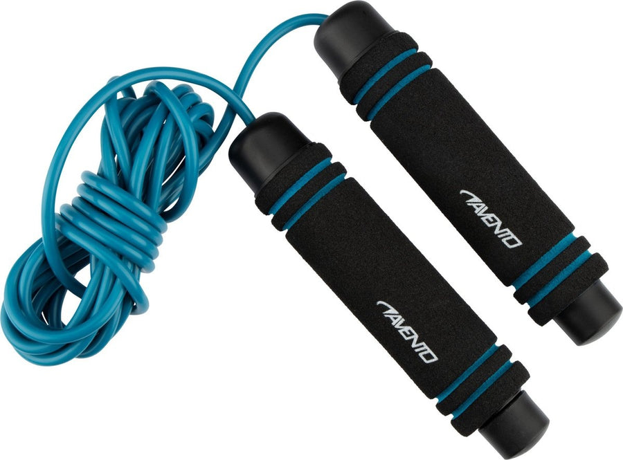 Avento-Springtouw - Foam Grip - Zwart/Blauw (Nieuw)