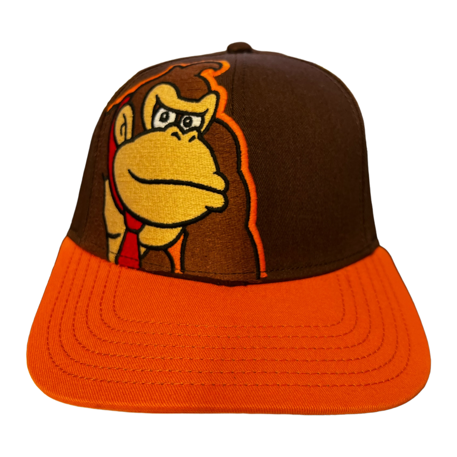 Bioworld-Super Mario: Donkey Kong Geborduurd - Bruine Pet (Nieuw)