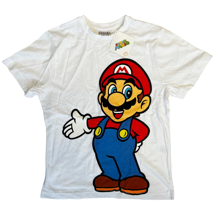 Bioworld-Super Mario: Mario - Wit T-Shirt - XS (Nieuw)