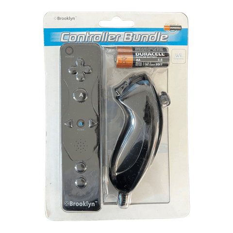 Brooklyn-Remote + Nunchuck voor Nintendo Wii - Zwart (Nieuw)