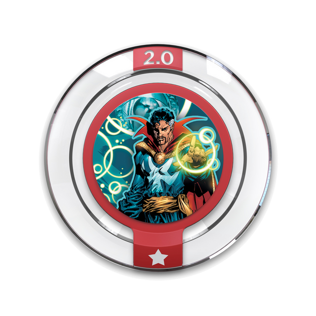 Disney Infinity 2.0 power disc Sorcerer Supreme, ronde disc met Doctor Strange en groene magische cirkels