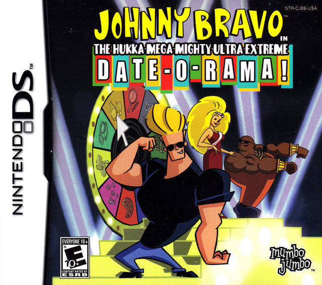 Nintendo DS Johnny Bravo in the Hukka-Mega-Mighty-Ultra-Extreme Date-O-Rama!, doos voorkant, Amerikaanse ESRB-uitgave