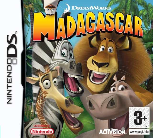 Nintendo DS Madagascar, doos voorkant, tweedehands