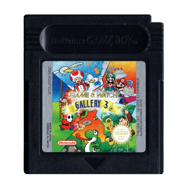 Nintendo Game Boy Game & Watch Gallery 3, losse zwarte cassette, tweedehands