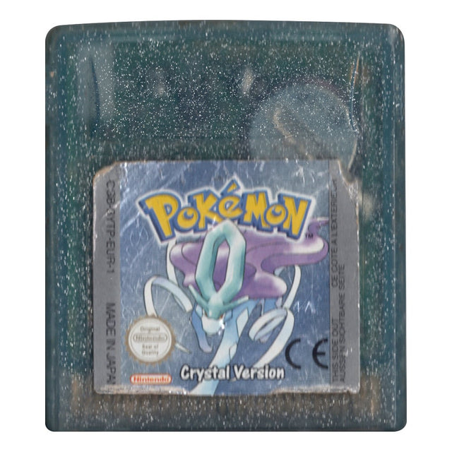 Nintendo Game Boy Color Pokémon Crystal Version, losse transparant blauwe cassette, tweedehands