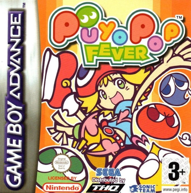 Nintendo Game Boy Advance Puyo Pop Fever, doos voorkant, tweedehands