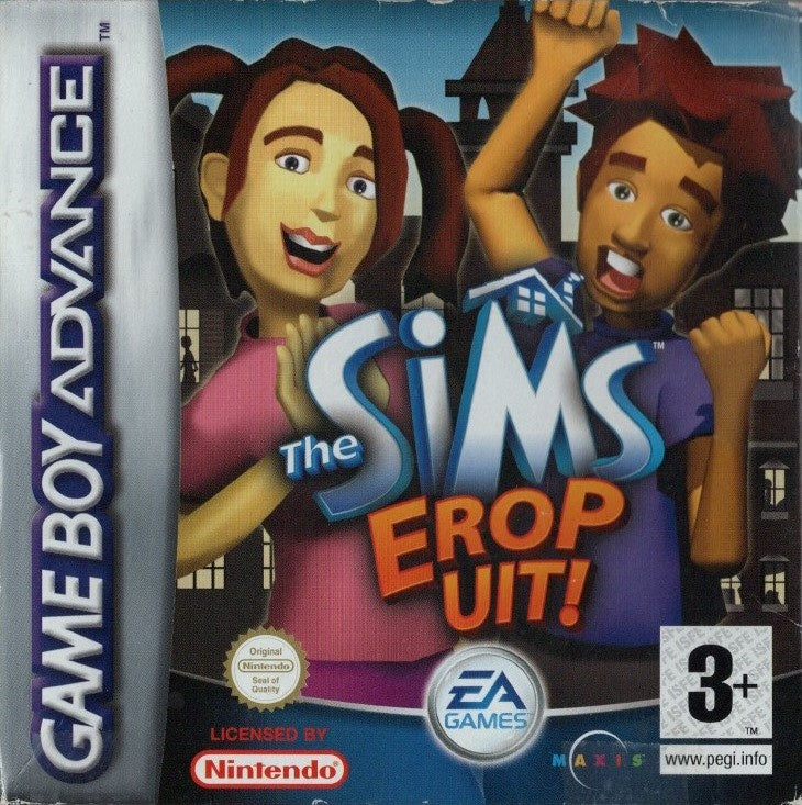 Game Boy-The Sims, Erop Uit! / Bustin' Out! (In doos) Tweedehands