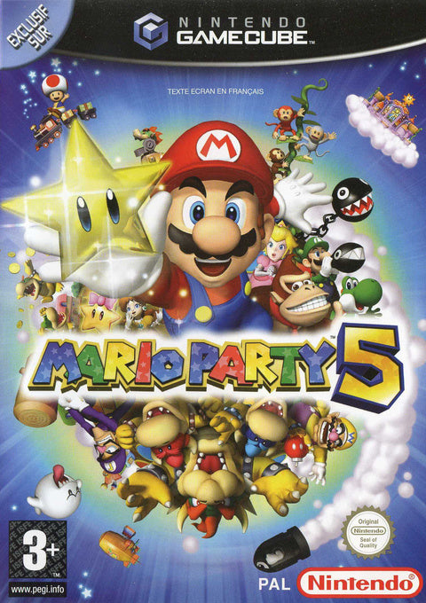 Nintendo GameCube Mario Party 5, doos voorkant, Franse uitgave, tweedehands