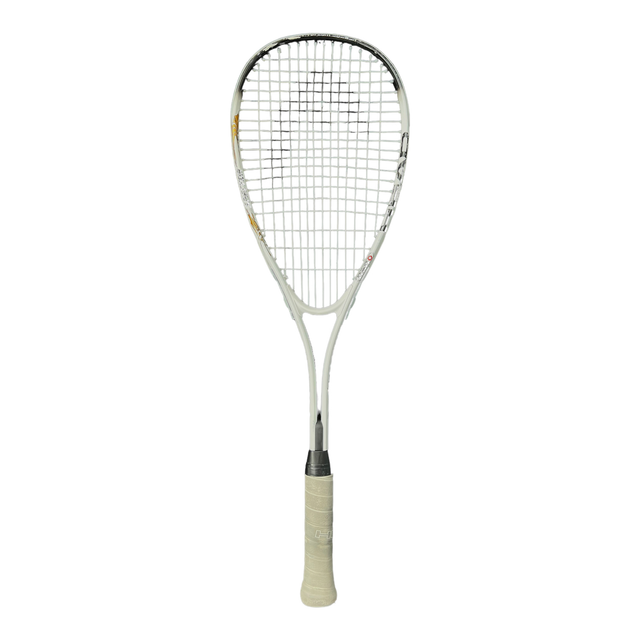 Head Nano Ti Spector squashracket, wit-zilver, vooraanzicht, tweedehands