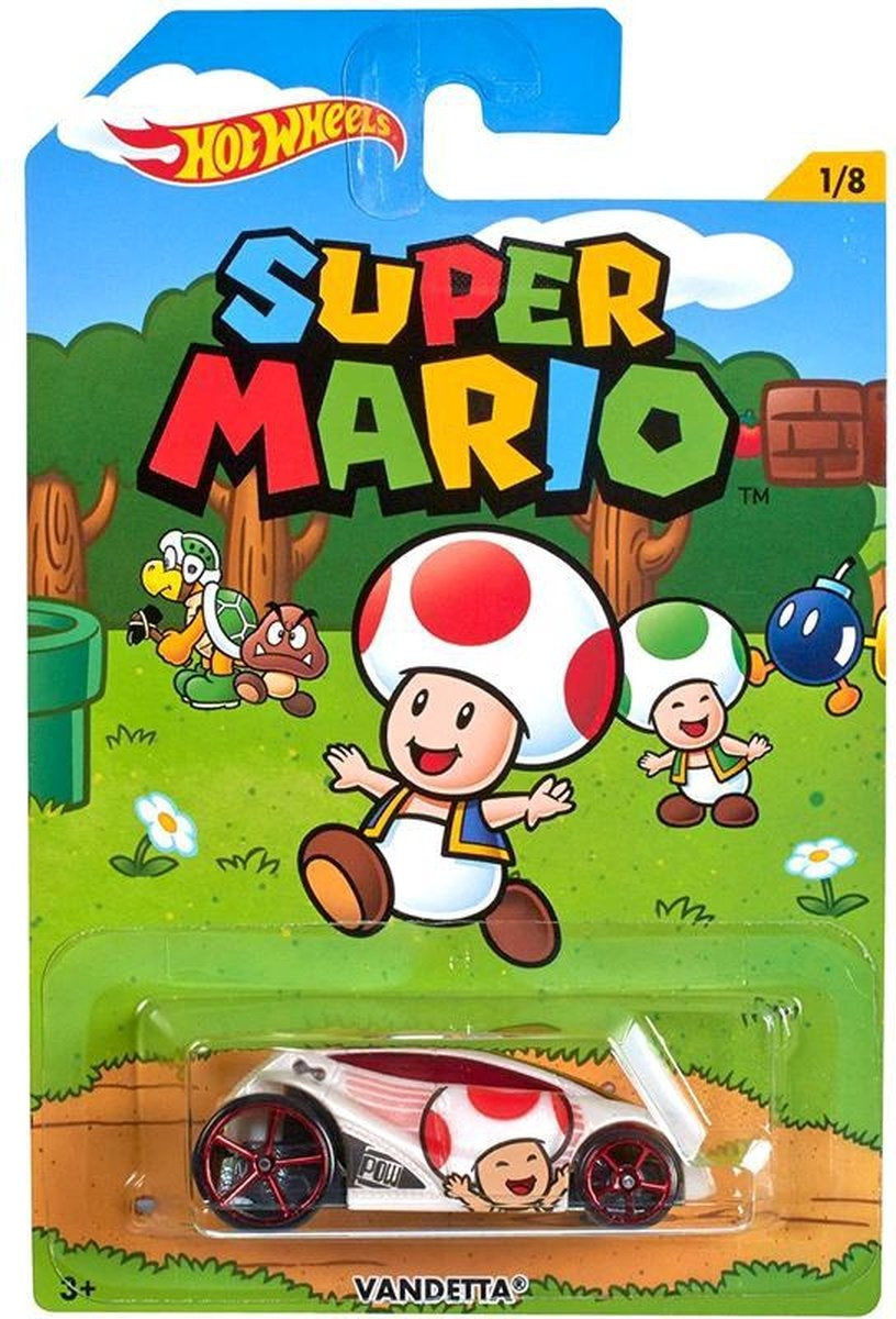 Hot Wheels-Super Mario 1/8 - Toad (Nieuw)