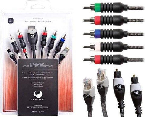 Joytech-Kabel Pack Component/Optical/Netwerk Kabel voor Playstation 3 (Nieuw)