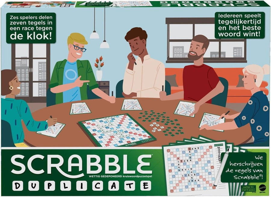 Mattel Games-Scrabble Duplicate - Nederlandstalig (Nieuw)