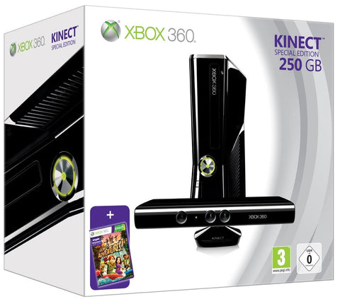 Microsoft-Xbox 360 S (Slim) Console 250 GB + Kinect Bundel - Zwart (In doos) Tweedehands