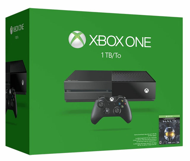 Microsoft Xbox One console 1 TB, zwart, doos voorkant, tweedehands
