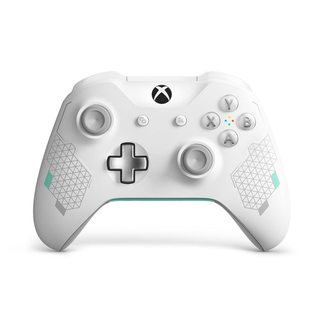 Microsoft Xbox One controller Sport White Special Edition, wit met groen, voorkant, tweedehands