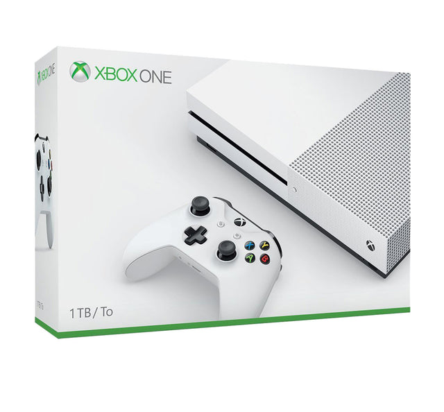 Microsoft Xbox One S console 1 TB, wit, doos voorkant, tweedehands