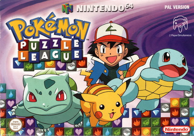 Nintendo 64 Pokémon Puzzle League, doos voorkant, tweedehands