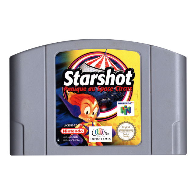 Nintendo 64 Starshot Panic in Space Circus, losse cassette, Franse uitgave, tweedehands