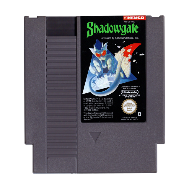 Nintendo NES Shadowgate, losse cassette, tweedehands