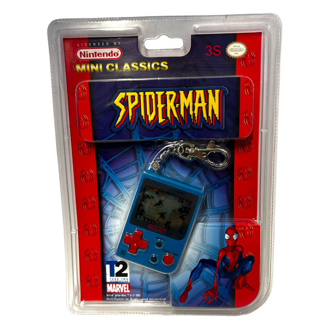 Nintendo Mini Classics Marvel Spider-Man, blauwe mini, nieuw in blisterverpakking