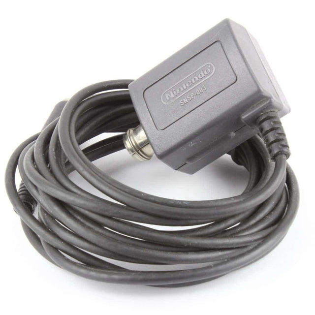 Nintendo NES en SNES RF-kabel SNSP-003, grijs, opgerold met RF-modulator, tweedehands