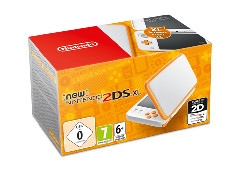 Nintendo-New 2DS XL Console - Wit/Oranje (in doos) Tweedehands