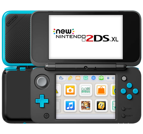 Nintendo-New 2DS XL Console - Zwart/Turquoise Tweedehands