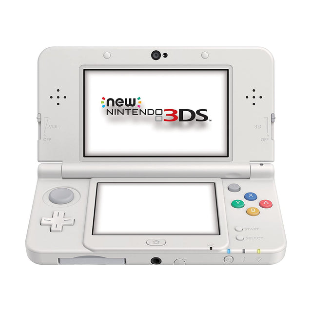 Nintendo New 3DS console, wit, opengeklapt, voorkant, tweedehands