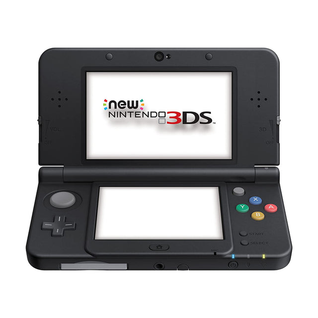 Nintendo New 3DS console, zwart, opengeklapt, tweedehands