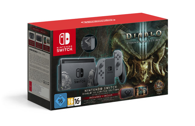 Nintendo Switch console set V2, Diablo III Limited Edition, doos voorkant, tweedehands