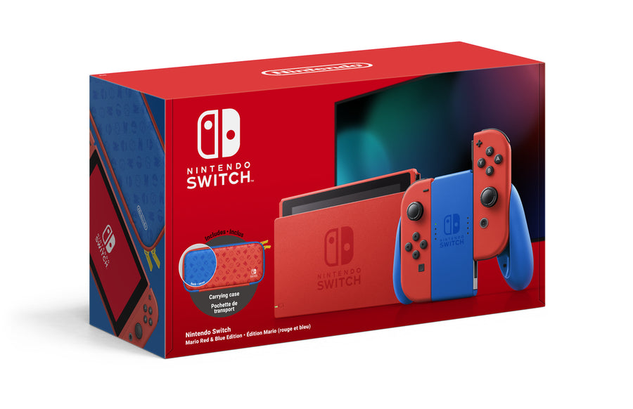 Nintendo-Switch Console Set V2 - Mario Rood & Blauw Edition (In doos) Tweedehands