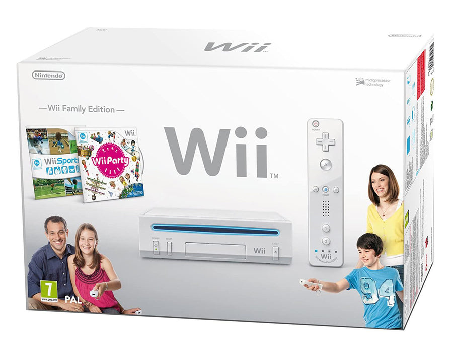 Nintendo-Wii Console - Wit + Wii Sports + Wii Party bundel (in doos) Tweedehands