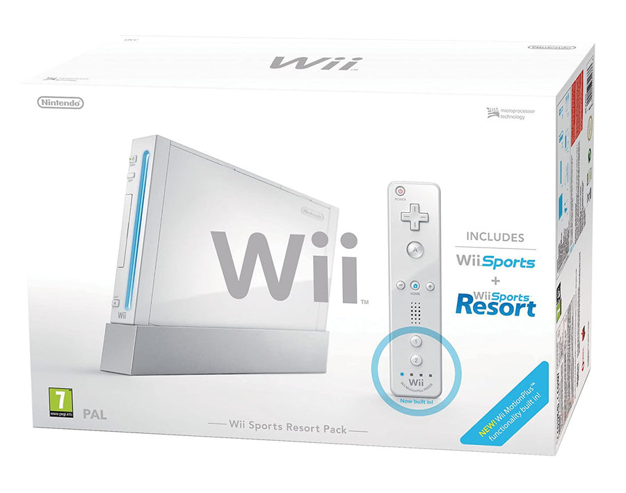 Nintendo-Wii Console - Wit + Wii Sports + Wii Sports Resort bundel (in doos) Tweedehands