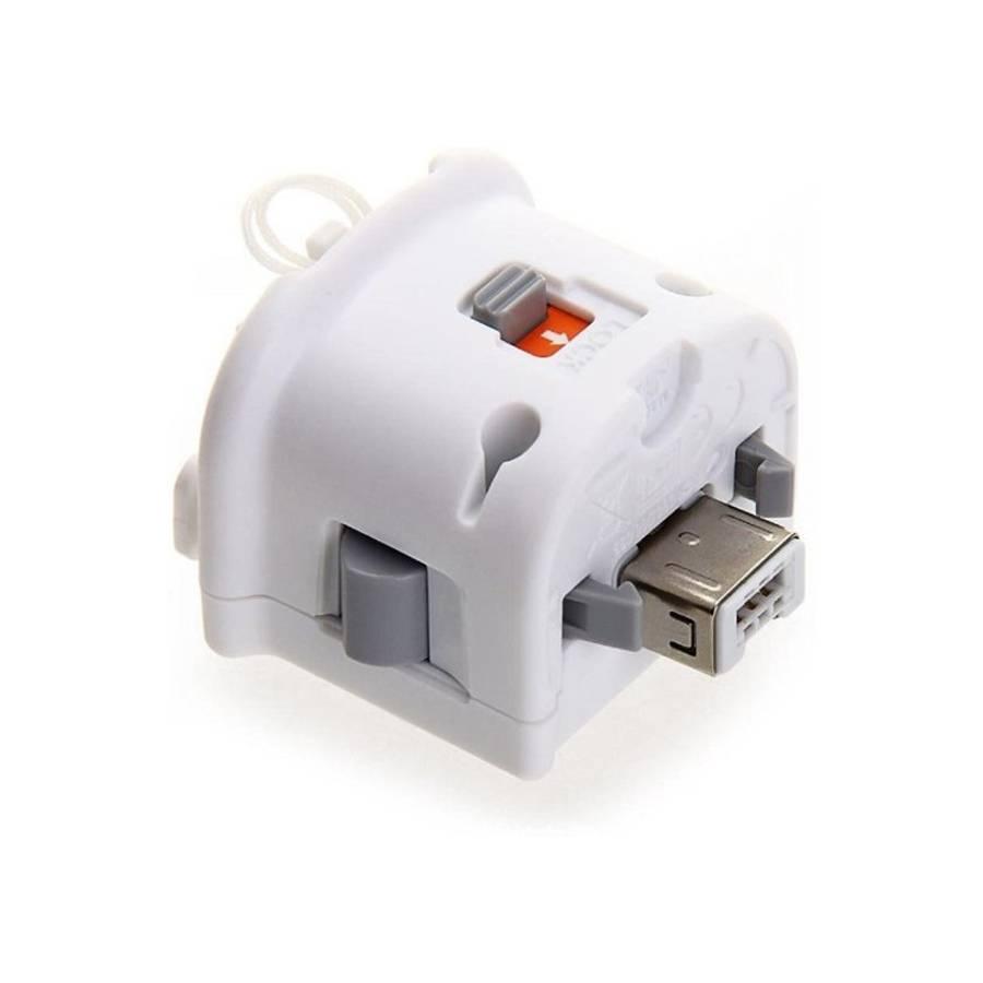 Nintendo Wii Motion Plus adapter, wit, schuin van voren, tweedehands