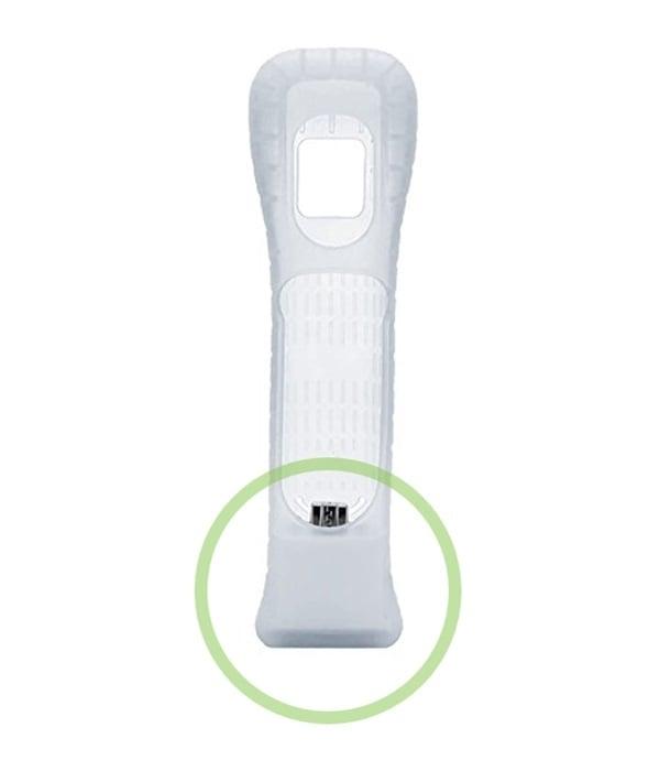 Nintendo-Wii Remote Controller (Voor Motion Plus Blokje) Siliconen Bescherm Cover - Wit Tweedehands