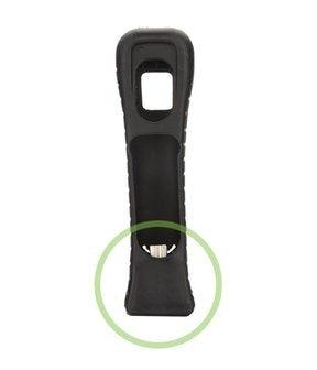Nintendo-Wii Remote Controller (Voor Motion Plus Blokje) Siliconen Bescherm Cover - Zwart Tweedehands