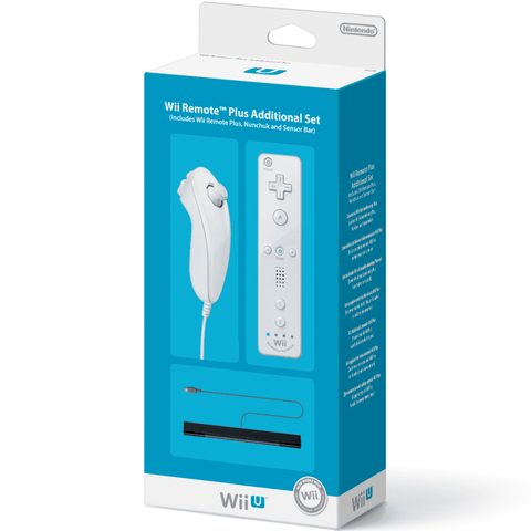 Nintendo-Wii Remote Plus + Nunchuk + Sensor Bar Additional Set (Nieuw)