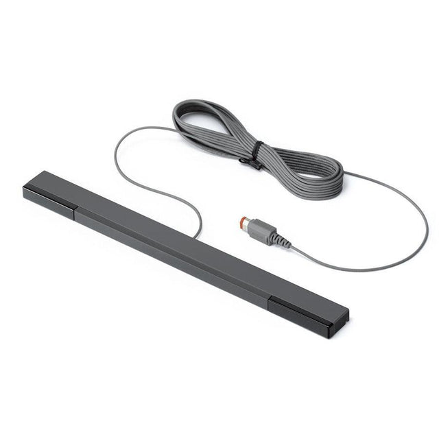 Nintendo Wii Sensor Bar met kabel, zwart, voorkant, tweedehands