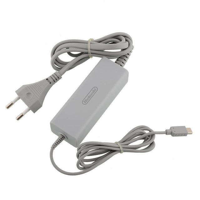 Nintendo Wii U GamePad stroomadapter, grijs, met eurostekker en opgerolde kabel, tweedehands