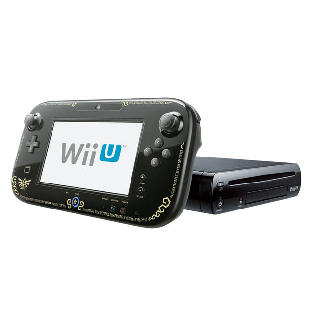 Nintendo Wii U Premium console met GamePad, Zelda Wind Waker Edition, zwart met gouden versiering, tweedehands