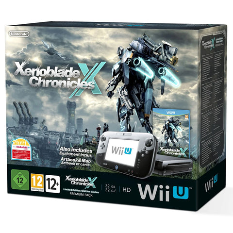 Nintendo-Wii U Premium Console incl. Gamepad - Zwart + Xenoblade Chronicles X Bundel (In doos) Tweedehands